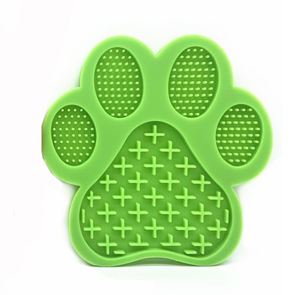 Mat For Dogs Cats Slow Food Bowls Pet Dog Feeding Food Bowl Silicone Dog Feeding Lick Pad Dog Slow Feeders Treat Dispensing#: green