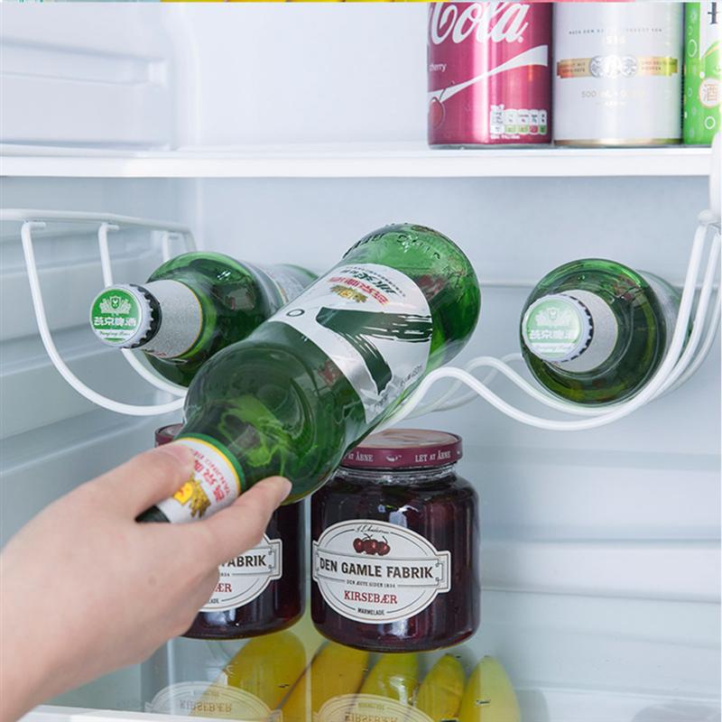 Kjøleskap øl drikke stativ jern bord stående stativ vin glass holder kjøleskap oppbevarings stativ flaske arrangør