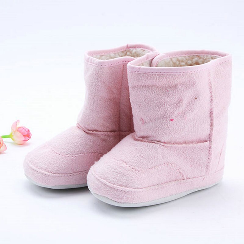 0-18M Winter Baby Girl PU Bow Flower Boots Casual Shoes First Walkers Newborn Cute Non-slip Soft Sole Shoe