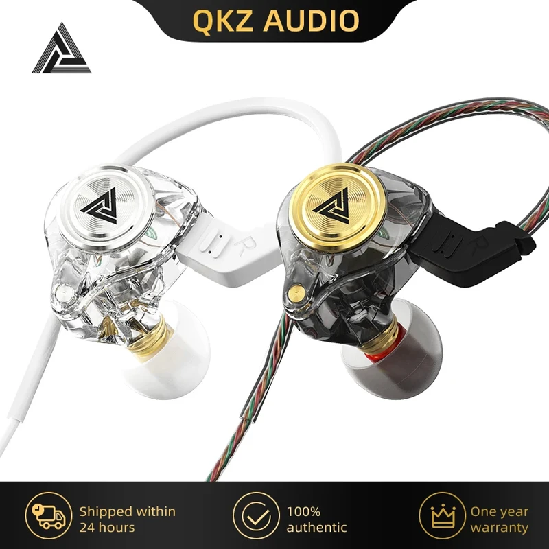 QKZ-AK3 FiLe Fone De Ouvido Com Fio Com Microfone, HiFi Music Monitor, Fones De Ouvido Baixo, Auscultadores Com Cancelamento De Ruído, Esporte Gaming Earbuds
