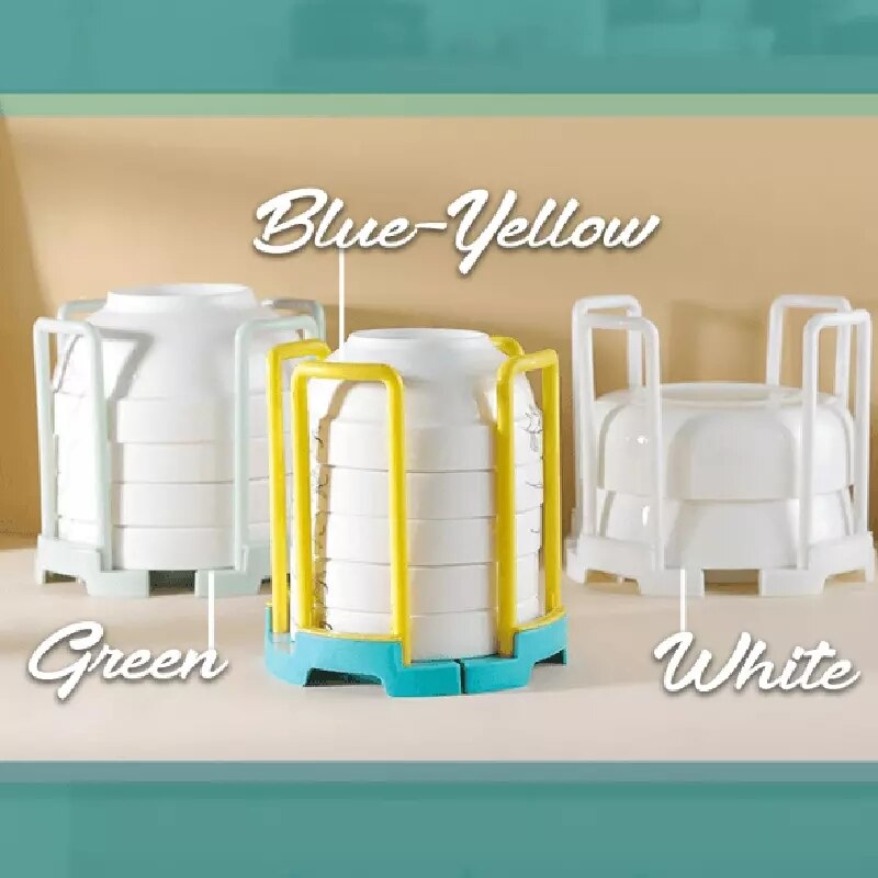 Adjustable Dish And Bowl Organiser Bowl Storage Shelf Detachable Dish Drainer Shelf Plastic Dish Drain Holder Kitchen Tool