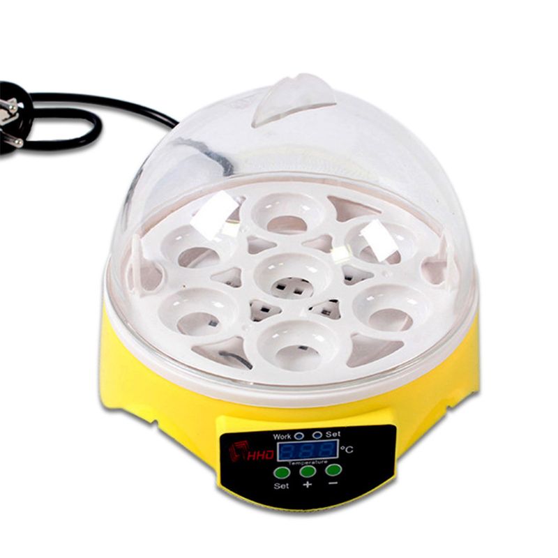 Smart Home 7 Grid eggs Incubator Digital Mini Poultry Chicken Duck Hatcher K4UA