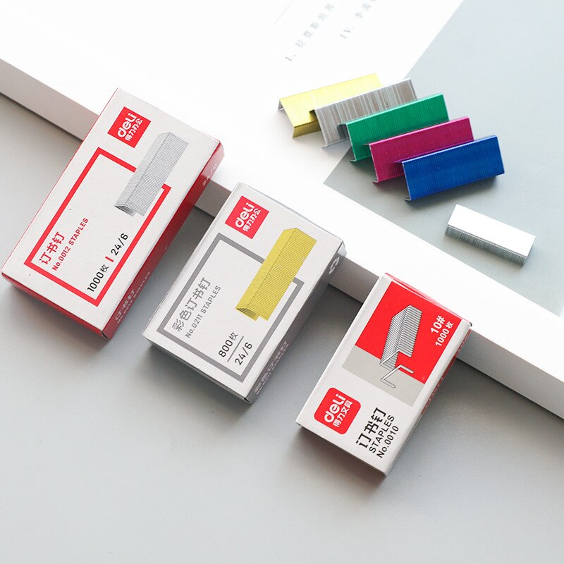 1 Pack 10/12mm Colorful Stapler Book Staples Silver / Color Stainless Steel Staples School Office Binding Supplies Papeleria