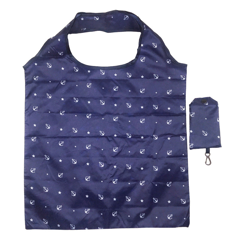 Mode Print Opvouwbare Eco-Vriendelijke Boodschappentas Draagtas Opvouwbare Handtassen Met Grote Capaciteit Voor Boodschappentas: Blauw