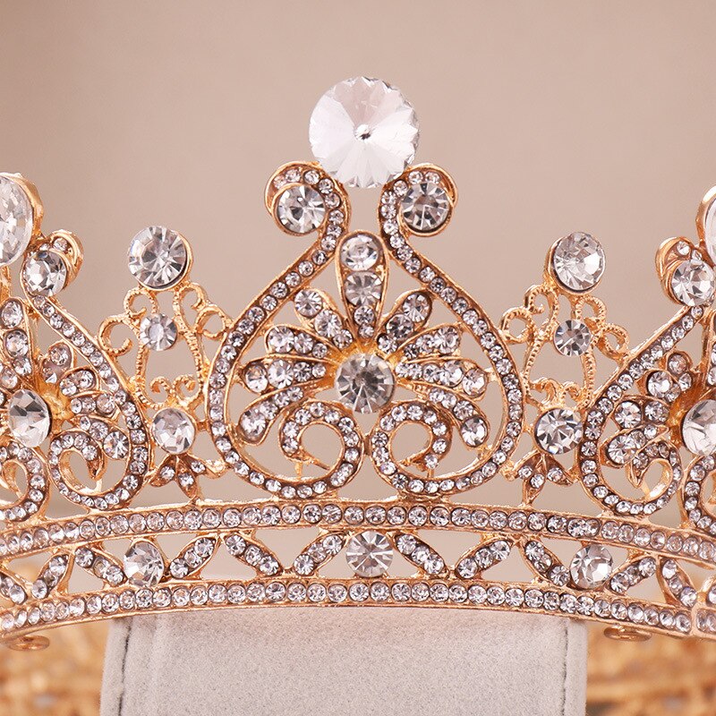 Acessórios para cabelo, acessórios de coroa para casamento, da moda, barroco, strass, coroa de cristal, tiara, coroa dourada, acessórios de cabelo de noiva