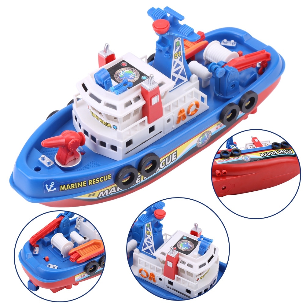 Elektrisches Feuerwehrboot Licht Marine Rettungs Feuerbekämpfungsboot Spielzeug 