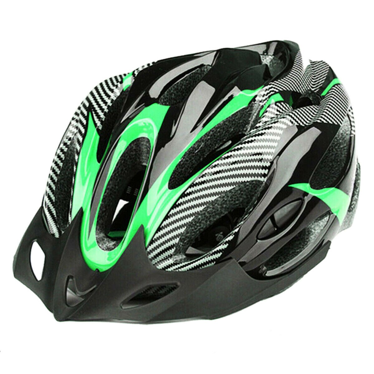 Mountain bike estrada capacete de segurança da bicicleta equitação capacete ultra leve respirável pode efetivamente reduzir a resistência do vento: Green black