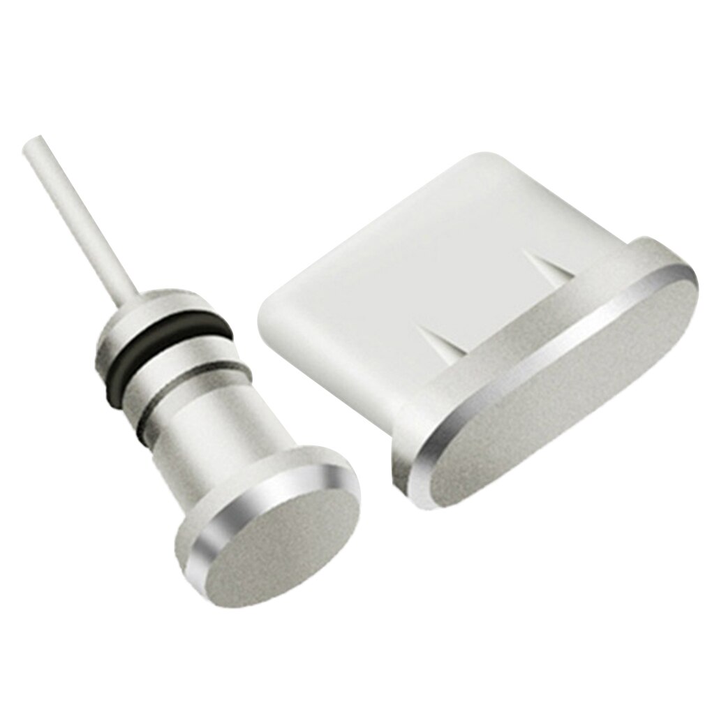 2 Stks/set Usb Stof Plug Kit Type-C Opladen Port Earphone Jack Dust Plug Vervanging Voor Xiaomi Huawei Samsung stof Plug