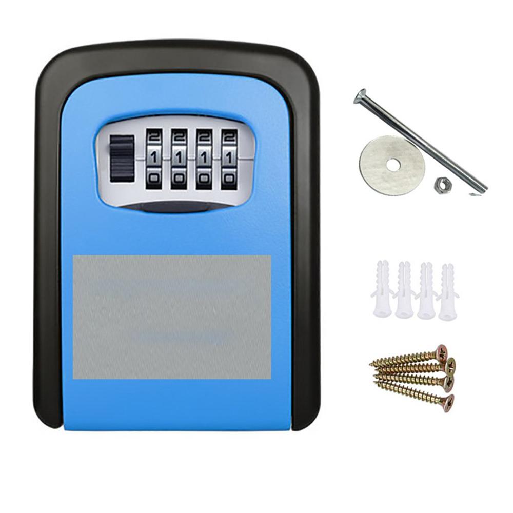 Ideal For Key Storage With A Large Storage Space Renovation B&b Password Key Box Storage Wall Key Safe Deposit Box: Blue
