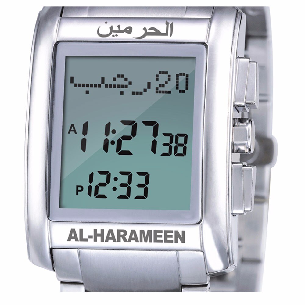 Azan Horloge AL Harameen Oorsprong Moslim Gebed Wriste Horloge Hoge Elegante Waterdichte Beste Moslim Producten 1p