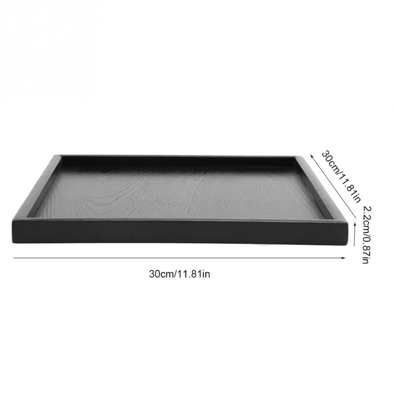 Thee Lade Rechthoek Massief Hout Thee Koffie Snack Voedsel Maaltijden Dienblad Plaat Restaurant Trays Chinese Thee Dienblad set: 30x30cm