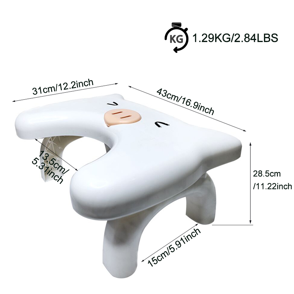 U-Shaped Squatting Toilet Stool Non-Slip Pad Bathroom Helper Assistant Foot seat Relieves Constipation Piles 43*31*28cm