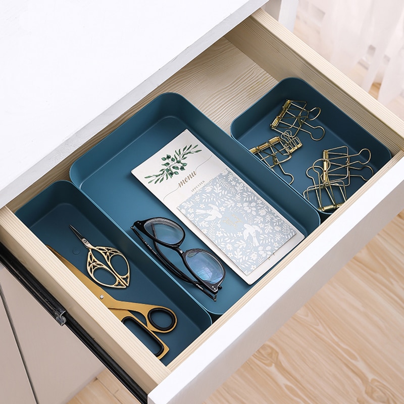 Drawer Box Cutlery Utensils Tray Storage Organizer Makeup Boxes Cosmetics Kitchen Organizers Drawer Divider Storage Cabinet