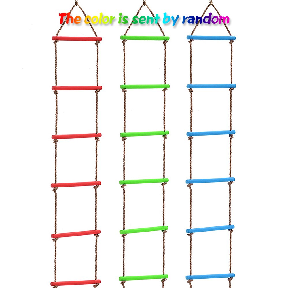 Rungs PE Rope Ladder Children Climbing Toy Kids Sport Rope Swing Safe Fitness Toys Equipment Indoor Outdoor Garden