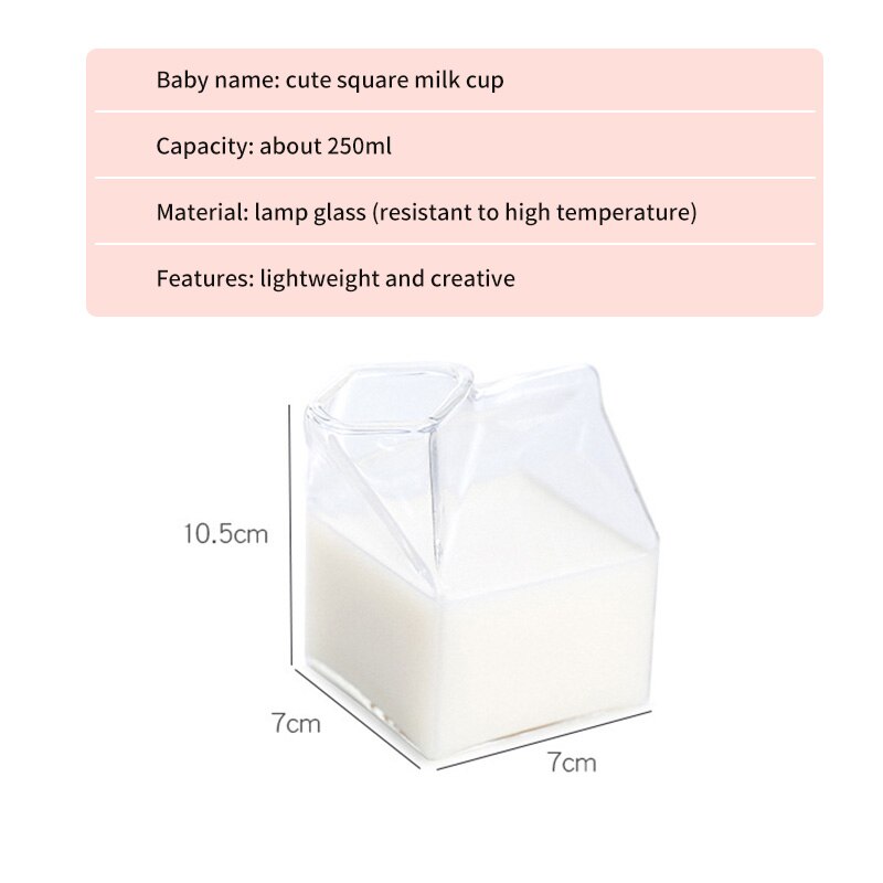 Milk Glass Bottle Creamer Carton Glass Cup Coffee Glass Juice Cup Pure Handmade Crafts