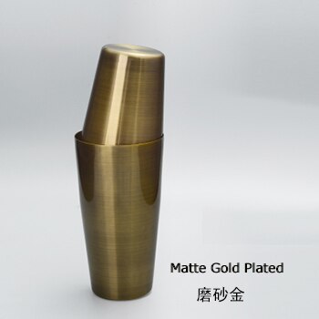Cocktail Boston Shaker Bar Cocktail Shaker Tin/Tin Shaker Stainless Steel Bar tool: Matte Gold Plated