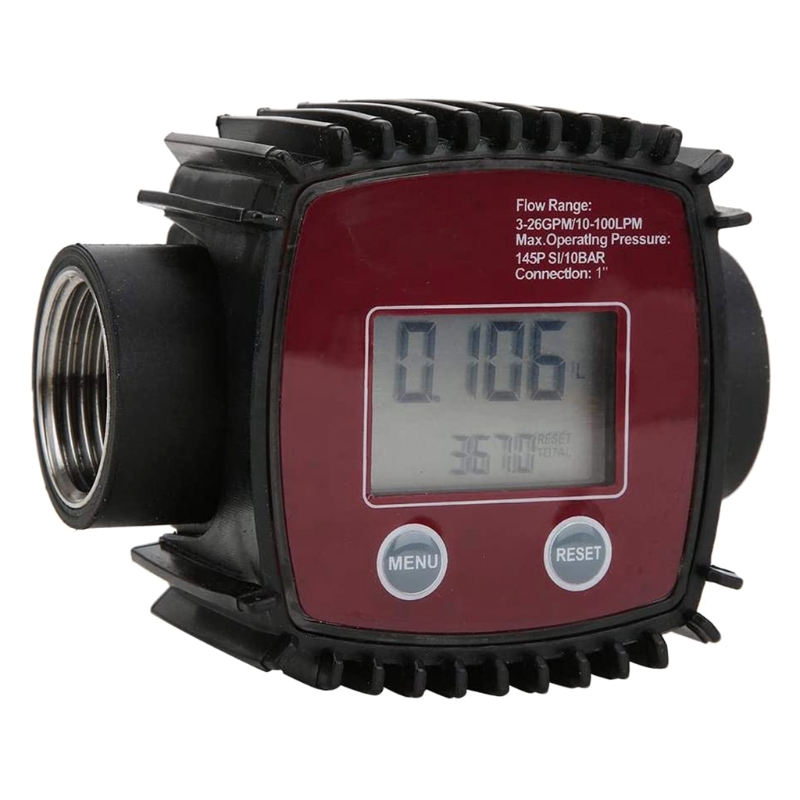 Flow Meter Female Thread Flowmeter Digital Display Liquid Flow Sensor 10-100 LPM with Simple Structure &amp; Convenient M4YD