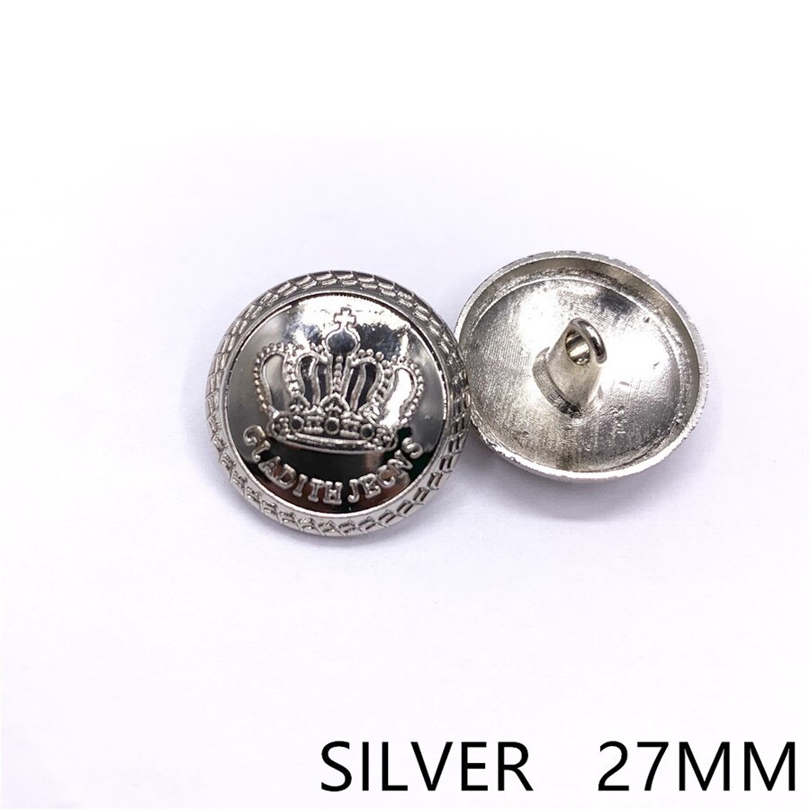 RJ922,10pcs,27mm gold metal buttons in Gold color,Imperial crown Classic British style,garment accessories DIY materials: SILVER 27MM