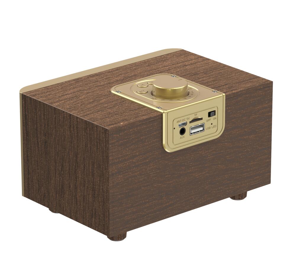 Bluetooth Speaker Retro Classic Wooden Super High Sound Boom Box Home Wireless Speaker Stand Furniture Desktop Sound Box