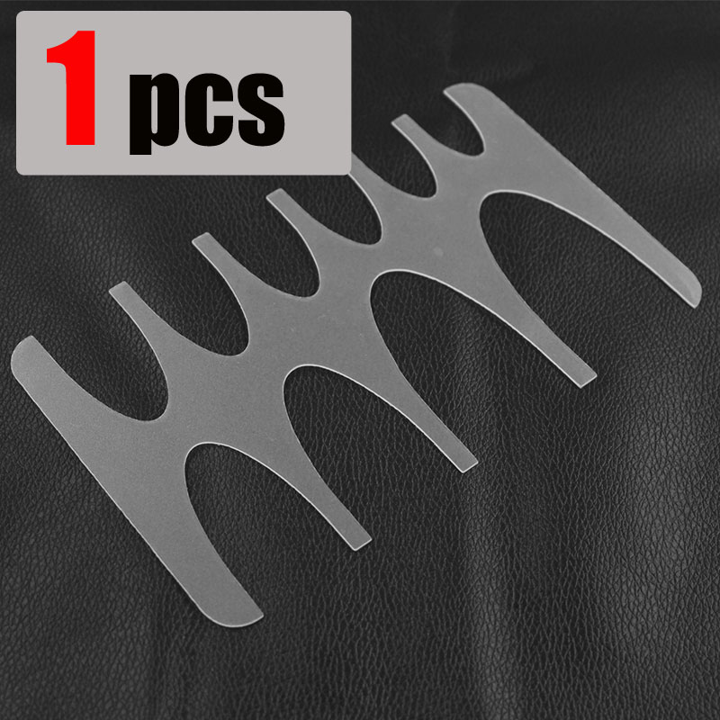 Half Transparent Plastic Leather Belt Tail Mold PVC Template V-shaped U-shaped Belt Tail Leathercraft Scribing Template: RX273 1PCS