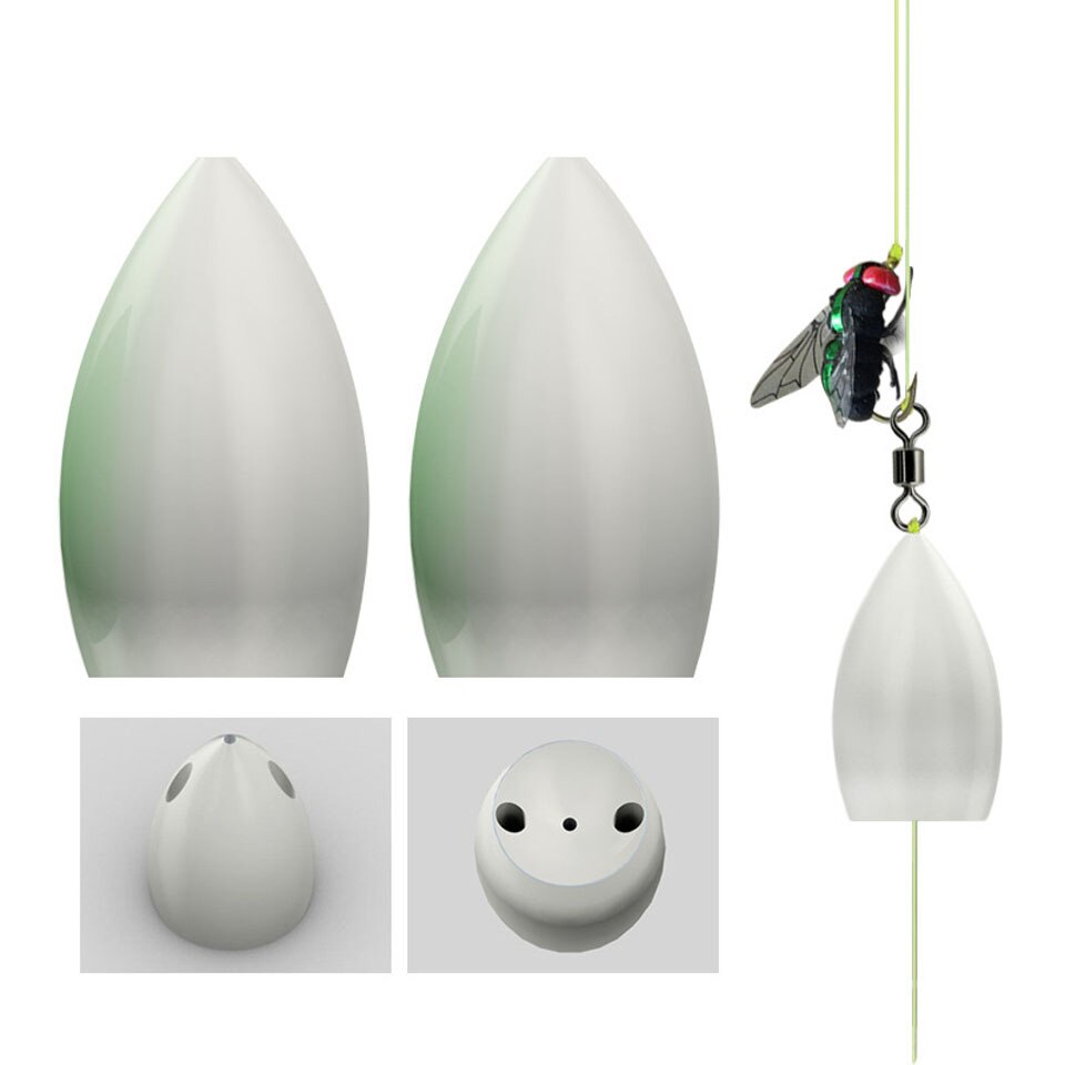 4Pcs Automatic Bullet Fishing Floating Fishing Space Beans Balls Texas Rig Fishing Plastic Worm Lightweight Lure Help throwing