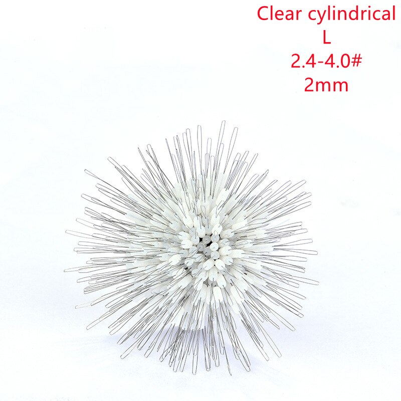 300 unids/lote de tapón de goma transparente flotador S M L tapón Bobber de pesca flotador cilíndrico Space Bean Fish Line Accesorios: clear cylindrical L