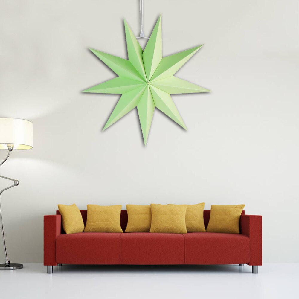 Paper Lamp Shade Handmade Star Lantern Lamp Accessory 30cm(Orange)