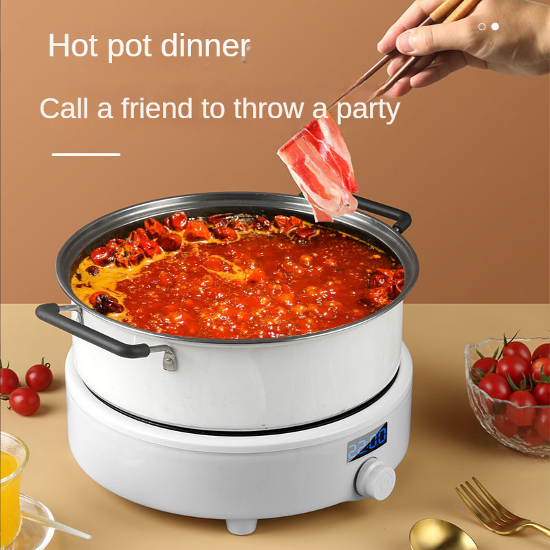 Electric Induction Cooker Boiler Waterproof Stir-Fry Cooking Plate Intelligent Pot Stove Cooktop Burner Cooking Machine