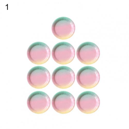 10Pcs/Bag Stylish Plate Gradient Paper Food Grade ... – Grandado