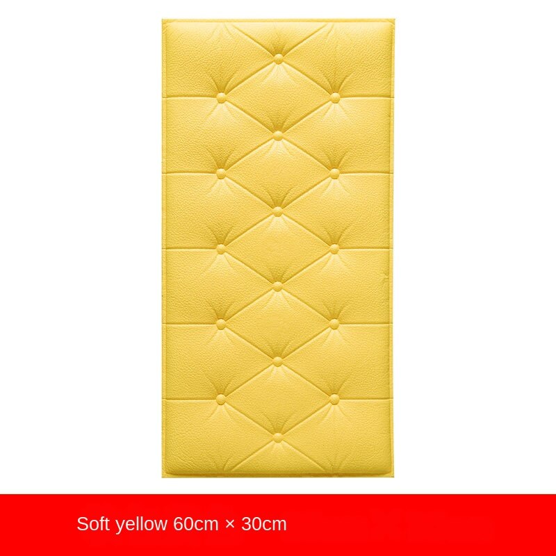 Self-adhesive 3D Wall Sticker on The Bedside Anti-collision Soft Package Wall Surrounding Thick Pad Waterproof Wall Panel: colour F