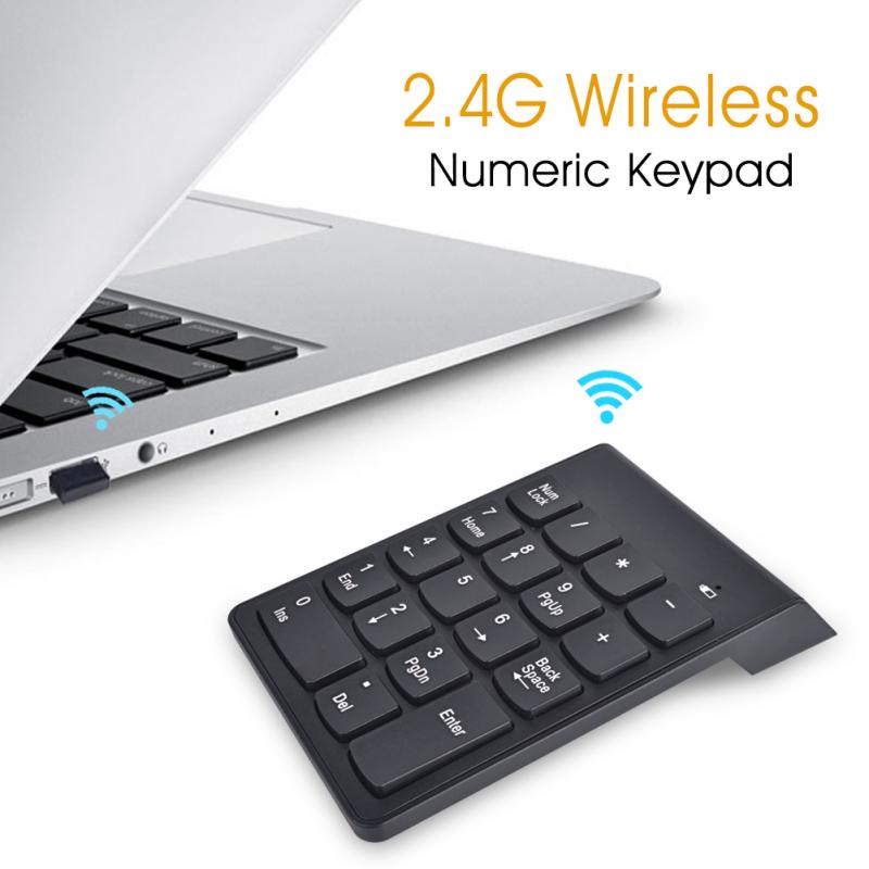 Universele Kleine-Size 2.4Ghz Draadloze Numeriek Toetsenbord Numpad 18 Toetsen Digitale Toetsenbord Voor Accounting Teller Laptop Notebook Tablet
