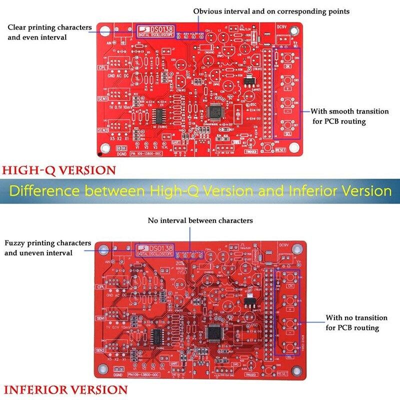 Kit de osciloscopio DSO138 DIY, fuente de apertura TFT 1MSPS, Kit de osciloscopio Digital de mano con piezas DIY y sonda