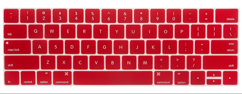 Keyboard Protector Cover for Macbook Pro 13.3'' & Pro 15.4'' with Touch Bar US Version Keyboard Case A1706 A1707 A2159: red