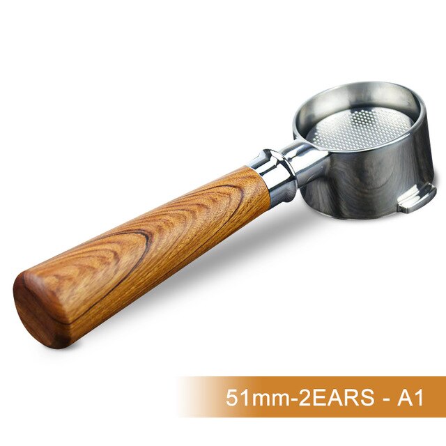 Portafilter Naked 51mm – Hout voor Delonghi & Smeg – Barista Huis Portafilter Naked 51mm – Hout voor Delonghi & Smeg – Barista Huis