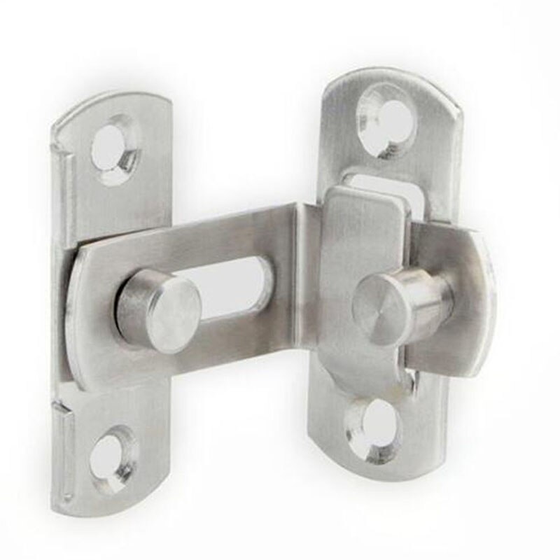 90 Degree Door Buckle Stainless Steel Lock Sliding Door Right Angle Buckle Door And Window Bathroom Bending Latch