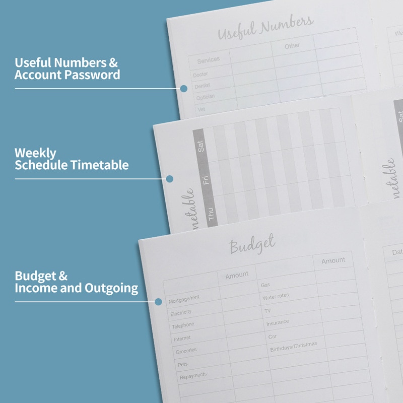 Kawaii Agenda Planner Organizer A5 Diary Notebook Weekly Journal Note Book Personal Business Travel Schedule Notepad Office