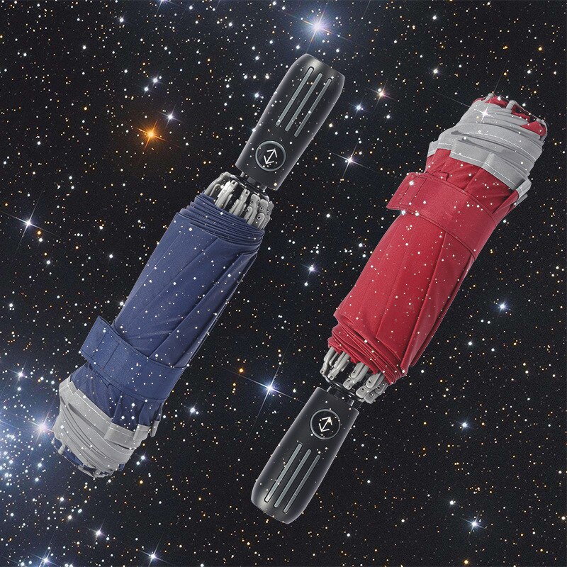 10 Bone Inverse Folding Three-fold Umbrella Fully Automatic Rain Or Shine Dual Purpose Umbrella Business Advertising Umbrella