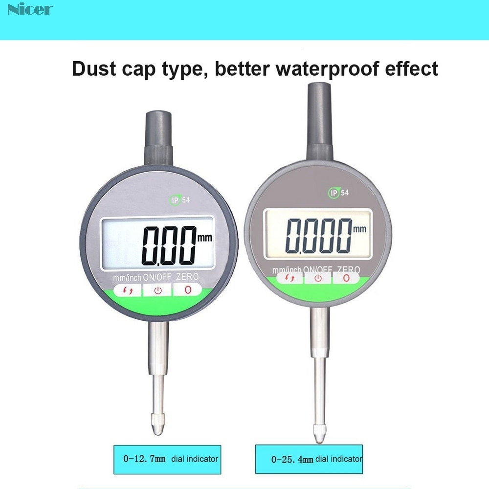 0.001mm Electronic Micrometer 0.00005" Digital Micrometer Metric/Inch Range 0-12.7mm 0-25.4mm Dial Indicator Gauge IP54
