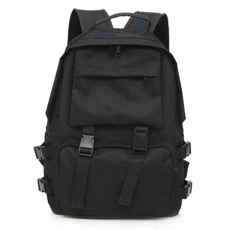 Rugzakken Preppy Studentenrugzak Grote capaciteit Knoopreistas Effen Eenvoudig Harajuku Chic Mode Retro Unisex High Street