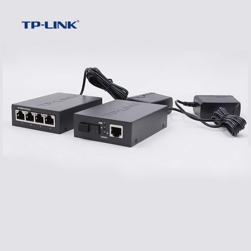 TP-Link Fast Fiber transceiver Optical fiber media converter 10/100M 4 RJ45 Single Fiber SC Singlemode 20km(TL-FC111A/TL-FC114B)