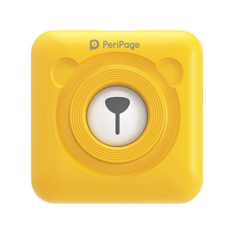 Peripage  a6 mini bærbare fotoskriveren øyeblikks bilde lommeskriver 58 mm utskrift trådløs bluetooth android ios skrivere: Gul