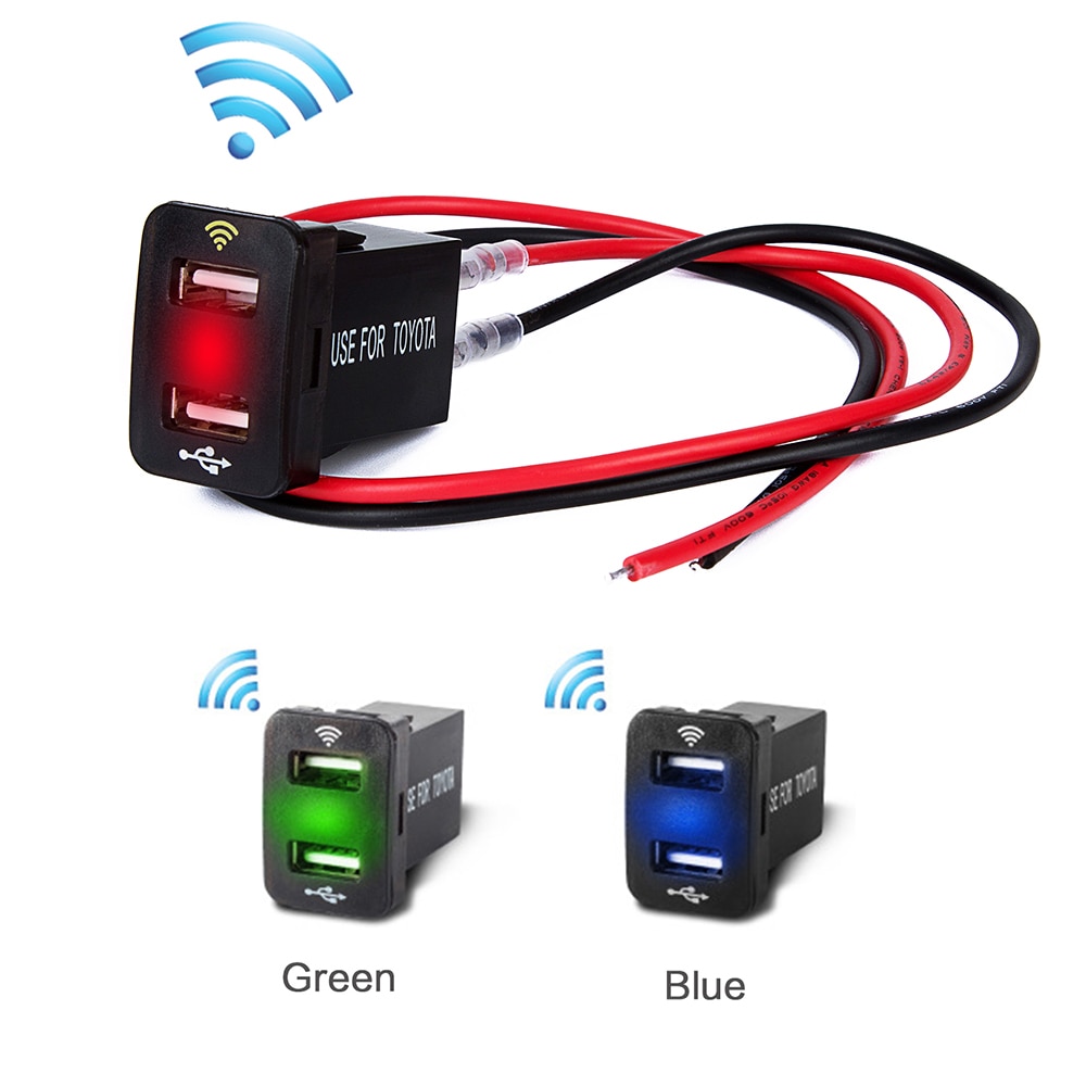 12 V-24 V Bluetooth Sigarettenaansteker Stopcontacten Power Adapte Auto Dual USB Socket voor toyota auto's