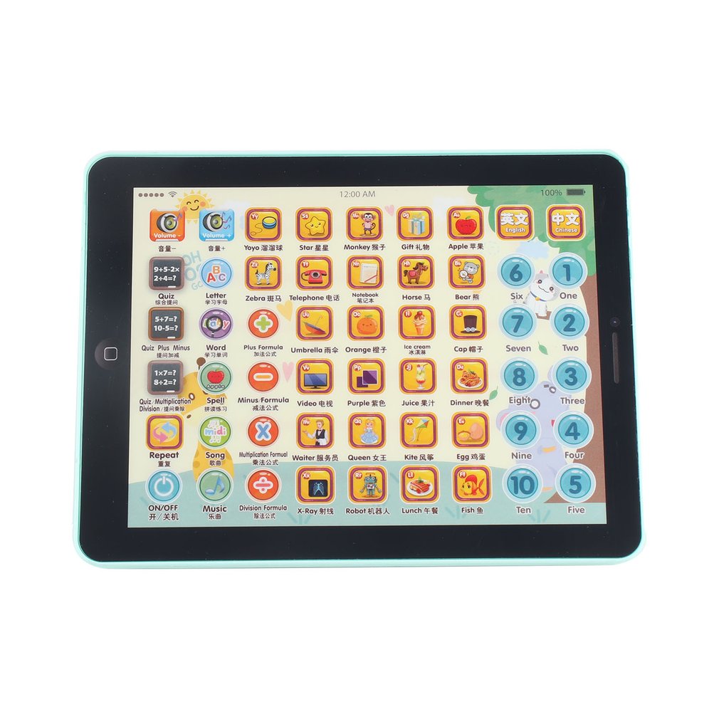 Baby Kids Touch Tablet Pad Educatief Speelgoed Vroege Leren Lezen Engels Chinese Digitale Machine Voor Kinderen Tablet Infantil: Default Title