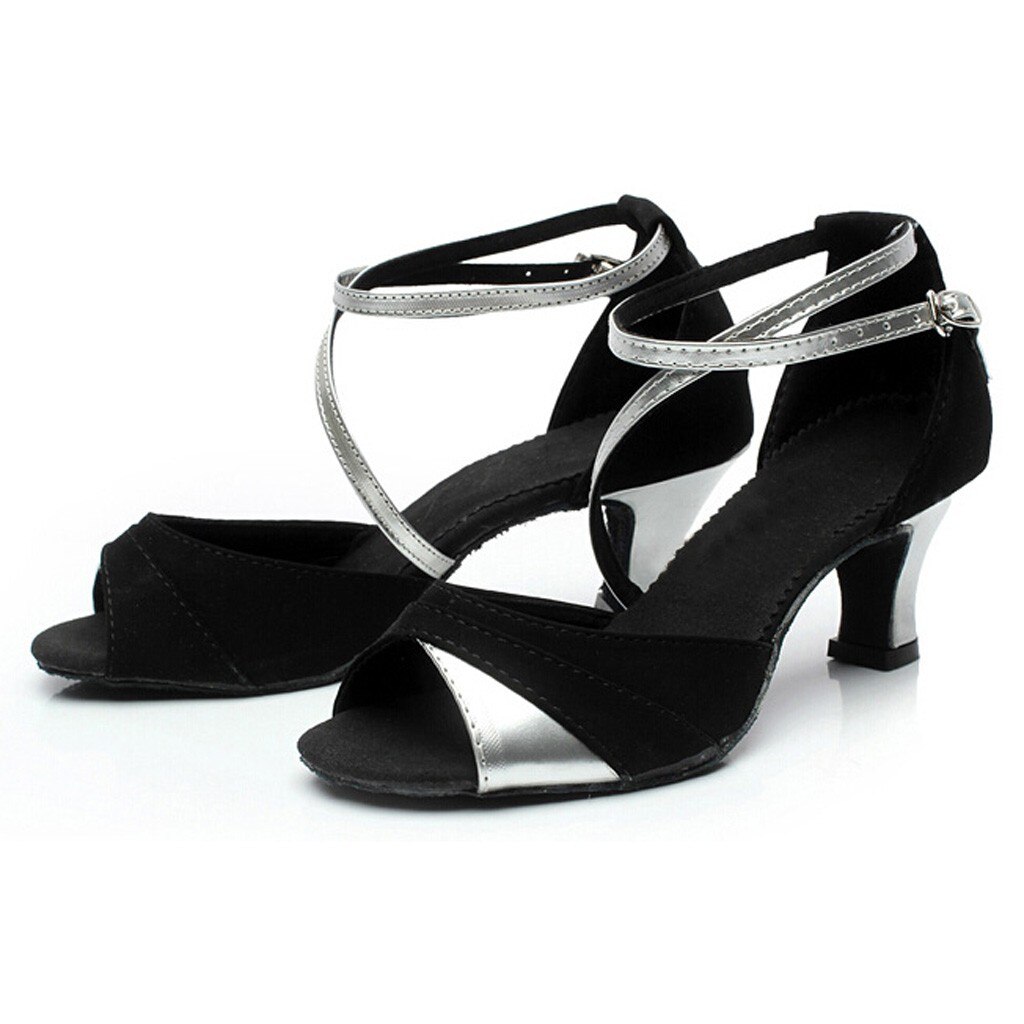 Cross-tied Buckle Strap Women's Dance Shoes Rumba Waltz Prom Ballroom Latin Salsa Dance Shoes Square Dance Shoes