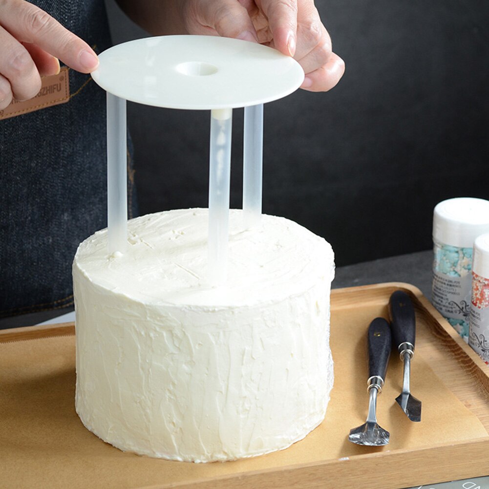 Support de gâteau à multicouches, joint de gâteau rond étagère à Dessert avec 3 supports à gâteaux en paille, Support d&#39;empilage, outils de cuisson à faire soi-même