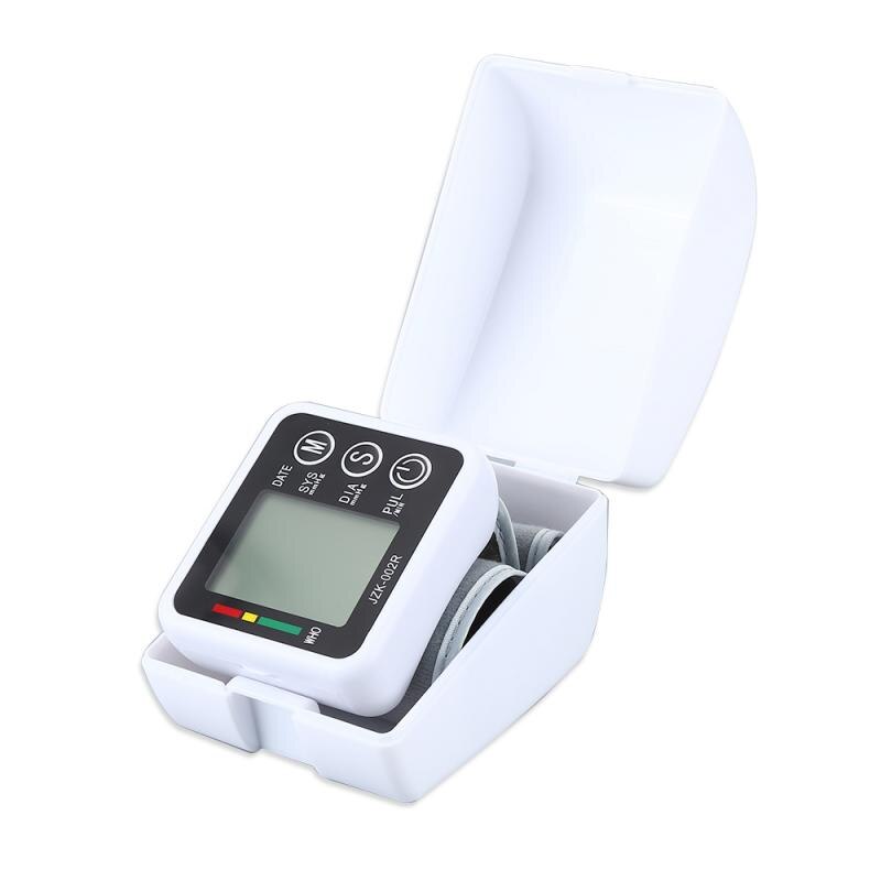 Muñeca Digital automática, Monitor de presión arterial para la parte superior del brazo, pulsómetro con icono de frecuencia cardíaca BP para ancianos