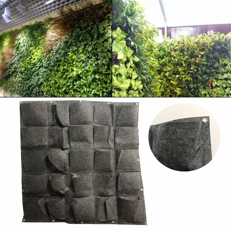 25/36/49 Zakken Opknoping Grijs Grow Bag Planter Verticale Tuin Groente Living Garden Bag Planter Groeiende Zakken Bloemen Supply