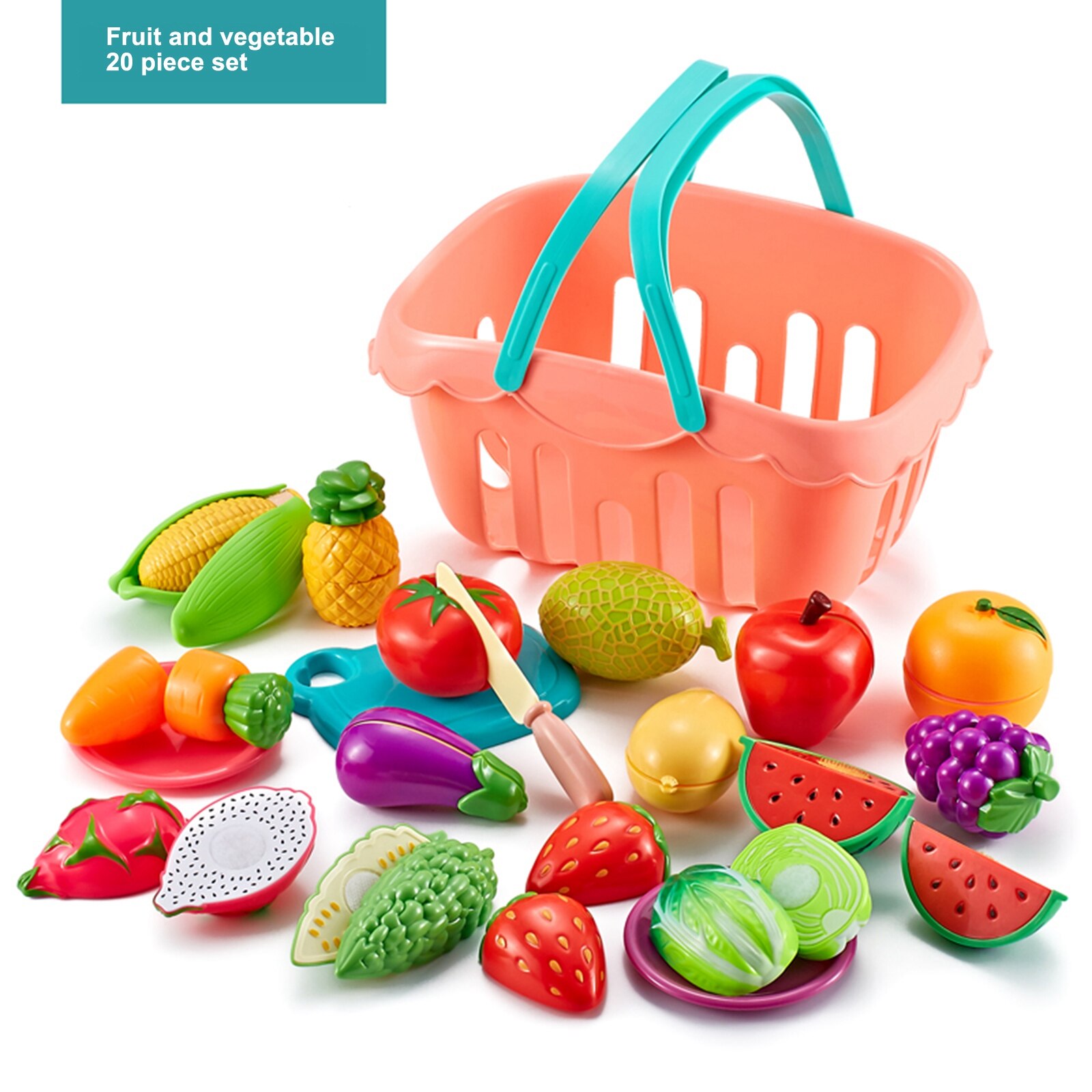 Newest Kitchen Cutting Pretend Play Toys Cute Snacks Vegetables and Fruits Cooking Cut Toys for Boys and Girls