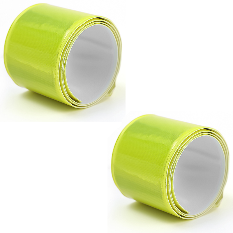 40x3cm Running Fishing Cycling Reflective Strips Bike Safety Night Warning Bicycle Bind Pants Leg Wrist Strap Reflective Tape: Light Grey