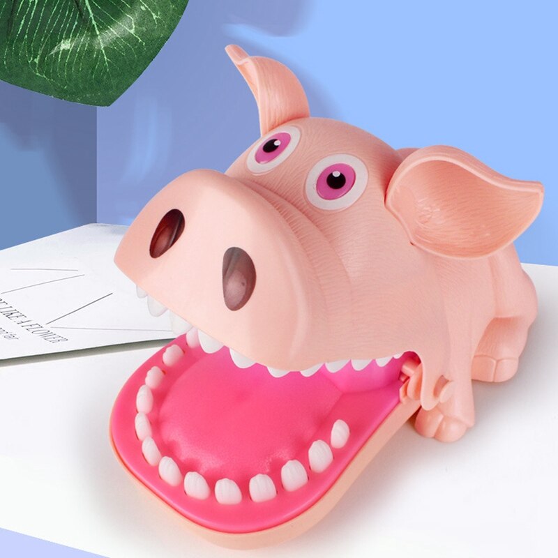 freundlicher Elektrische Beleuchtung Schwein Ordentlich Spielzeug Kreative Leucht Schwein Spiel klassisch Biss Finger Spielzeug Lustige Party-Spiel Spielzeug